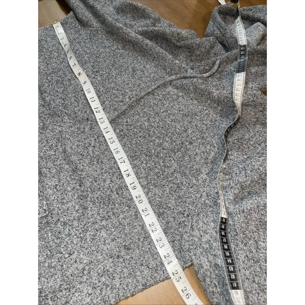 Allsaints Hoodie Pullover Sweater Men M Gray Speckled Kangaroo Pocket Long Sleev